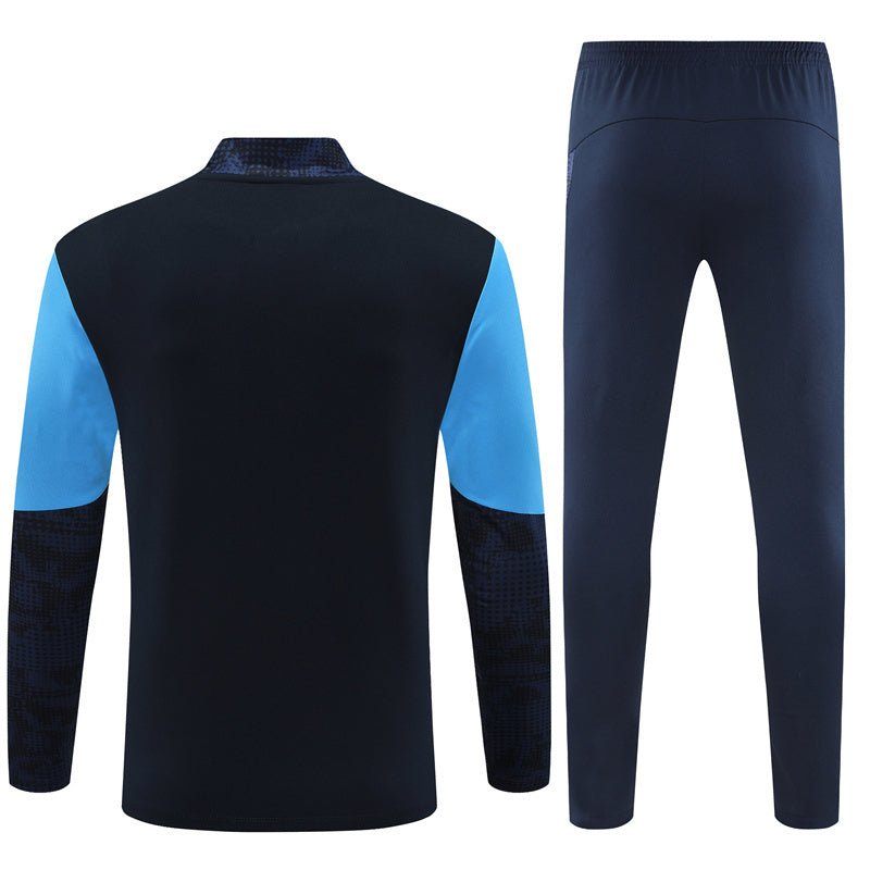 25/26 Marseille Training Navy Blue Tracksuit from FootballPrestige.com - Premium Football Kits