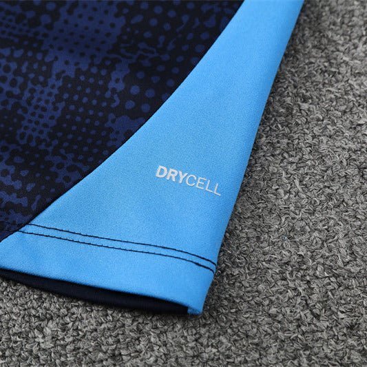 25/26 Marseille Training Navy Blue Tracksuit from FootballPrestige.com - Premium Football Kits