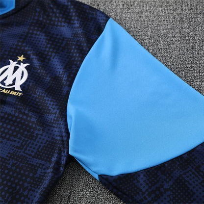 25/26 Marseille Training Navy Blue Tracksuit from FootballPrestige.com - Premium Football Kits