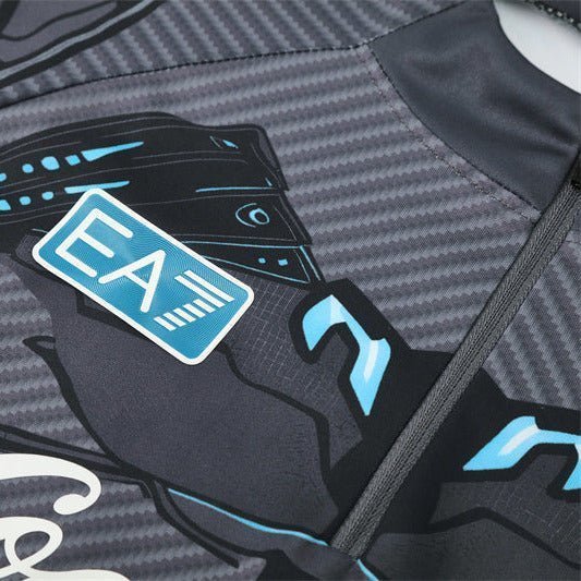 25/26 Napoli Training Black Kids Size Tracksuit from FootballPrestige.com - Premium Football Kits