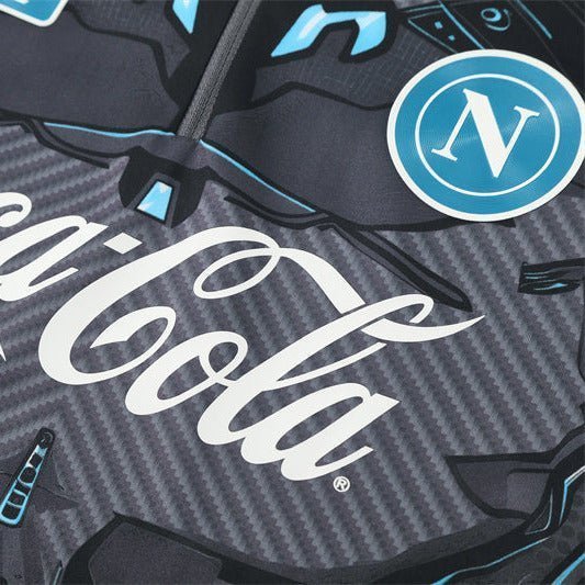 25/26 Napoli Training Black Tracksuit from FootballPrestige.com - Premium Football Kits