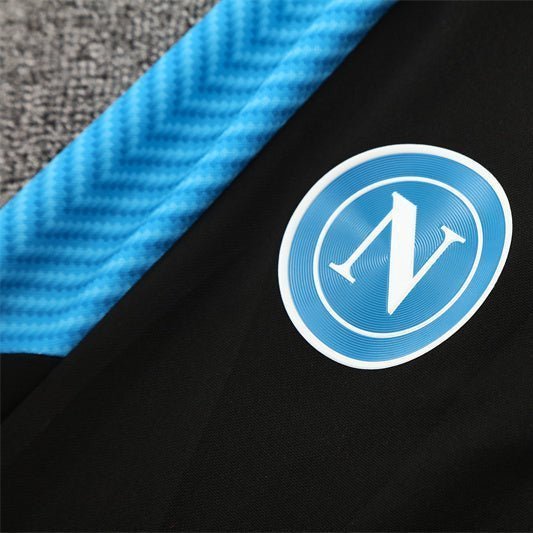 25/26 Napoli Training Black Tracksuit from FootballPrestige.com - Premium Football Kits