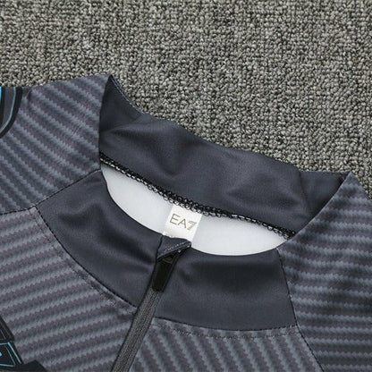 25/26 Napoli Training Black Tracksuit from FootballPrestige.com - Premium Football Kits
