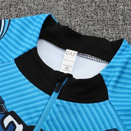 25/26 Napoli Training Blue Kids Size Tracksuit from FootballPrestige.com - Premium Football Kits