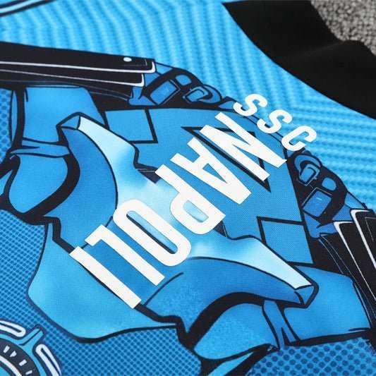 25/26 Napoli Training Blue Tracksuit from FootballPrestige.com - Premium Football Kits