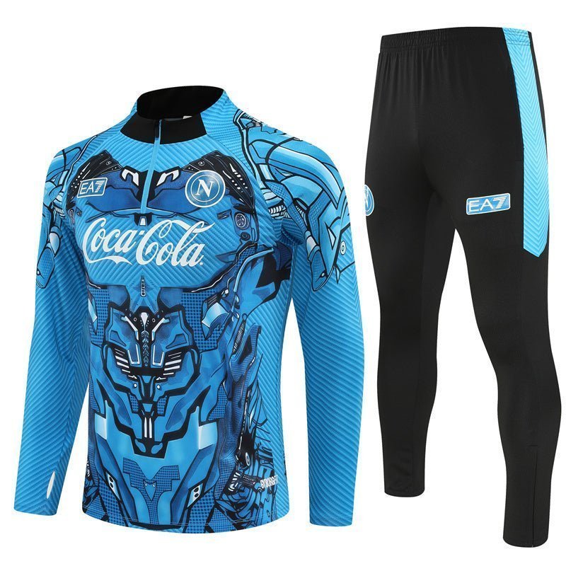 25/26 Napoli Training Blue Tracksuit from FootballPrestige.club - Premium Football Kits