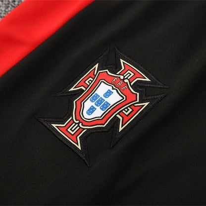 25/26 Portugal Training Black Kids Size Tracksuit from FootballPrestige.com - Premium Football Kits