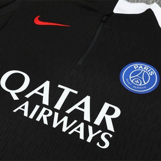 25/26 PSG Training Black Tracksuit from FootballPrestige.shop - Premium Concept kits