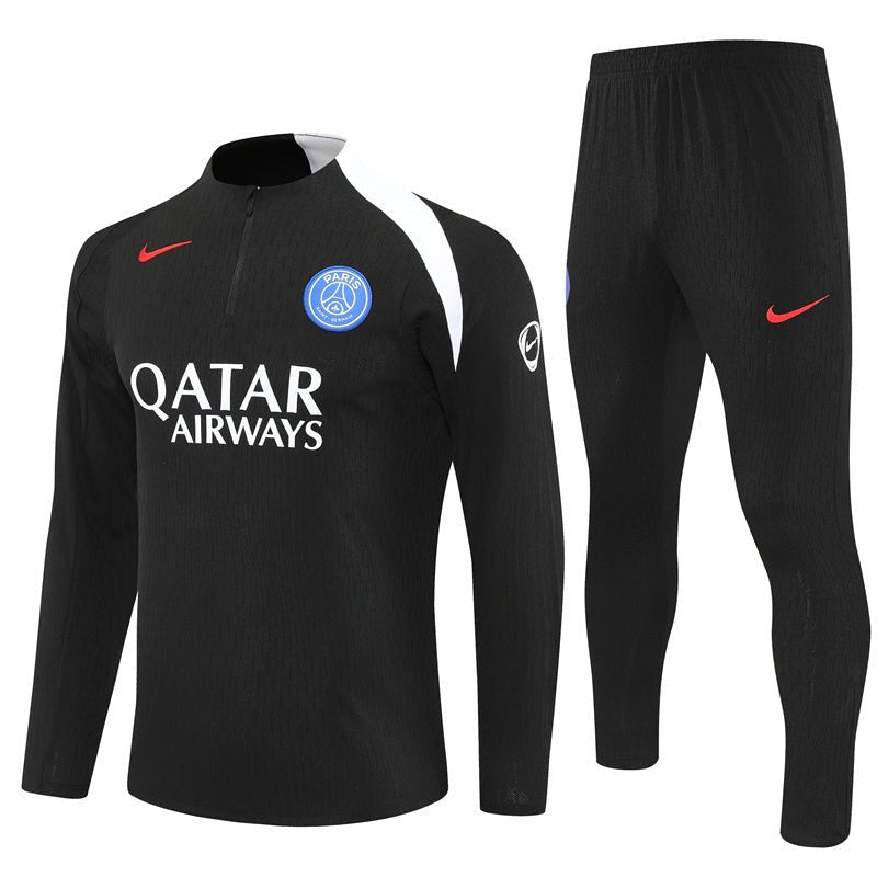 25/26 PSG Training Black Tracksuit from FootballPrestige.shop - Premium Concept kits