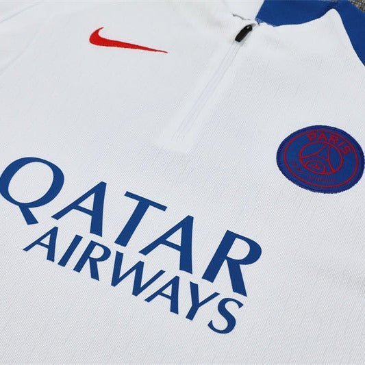 25/26 PSG Training White Tracksuit from FootballPrestige.shop - Premium Concept kits