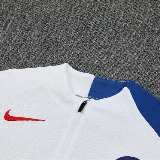 25/26 PSG Training White Tracksuit from FootballPrestige.shop - Premium Concept kits
