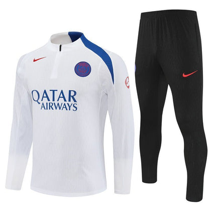 25/26 PSG Training White Tracksuit from FootballPrestige.shop - Premium Concept kits