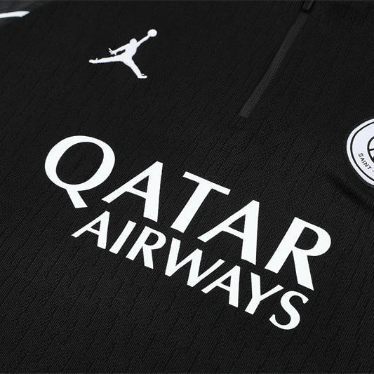 25/26 PSG x Jordan Black Tracksuit from FootballPrestige.shop - Premium Concept kits