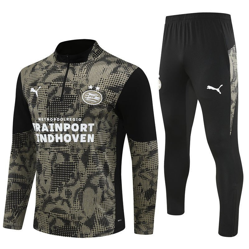 25/26 PSV Training Black Tracksuit from FootballPrestige.com - Premium Football Kits