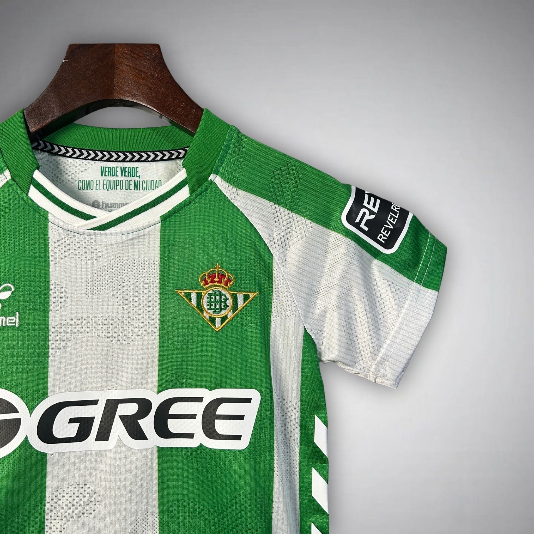 25/26 Real Betis Home Kids Size Kit from FootballPrestige.club - Premium Football Kits