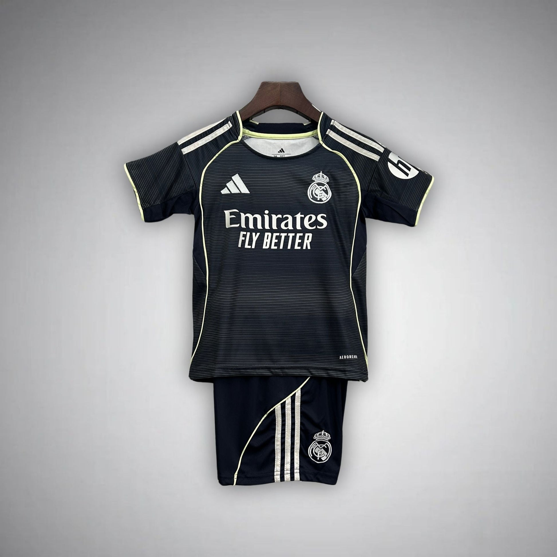 25/26 Real Madrid Away Kids Size Kit from FootballPrestige.com - Premium Football Kits