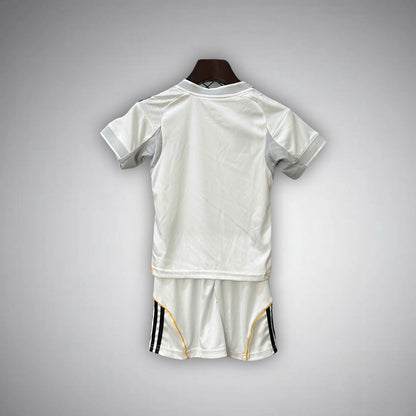 25/26 Real Madrid Home Kids Size Kit from FootballPrestige.com - Premium Football Kits