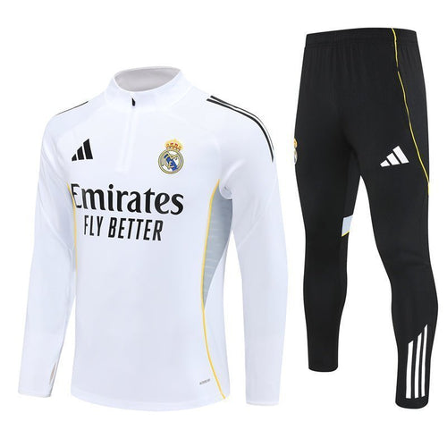 25/26 Real Madrid Home Tracksuit from FootballPrestige.com - Premium Football Kits