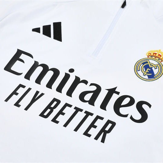25/26 Real Madrid Home Tracksuit from FootballPrestige.com - Premium Football Kits