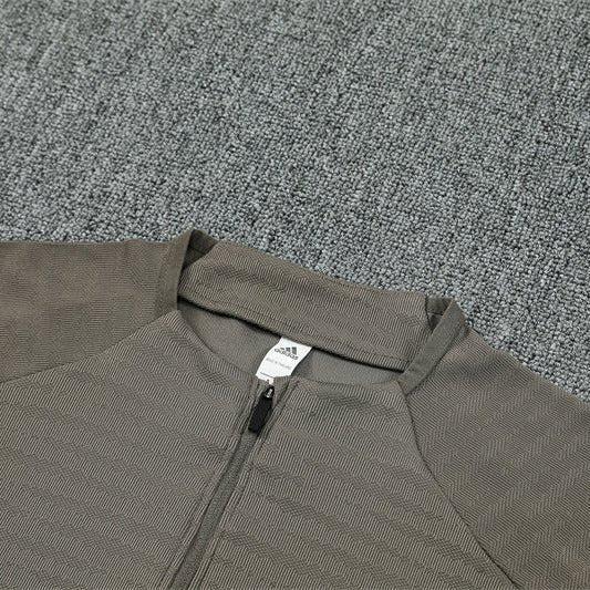 25/26 Real Madrid Training Dark Olive Kids Size Tracksuit from FootballPrestige.com - Premium Football Kits