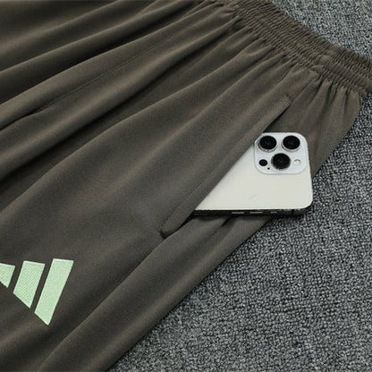25/26 Real Madrid Training Dark Olive Kids Size Tracksuit from FootballPrestige.com - Premium Football Kits