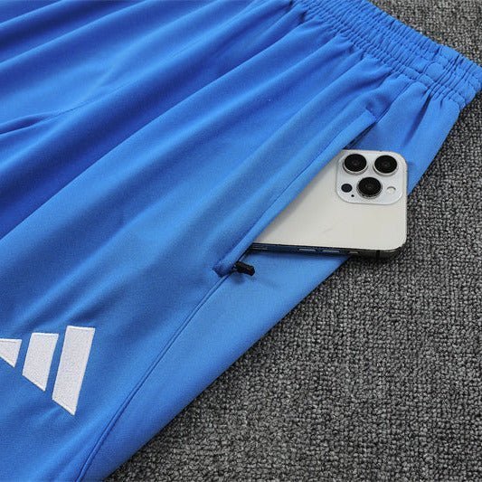 25/26 Real Madrid Training Light Blue Kids Size Tracksuit from FootballPrestige.com - Premium Football Kits
