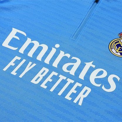 25/26 Real Madrid Training Light Blue Kids Size Tracksuit from FootballPrestige.com - Premium Football Kits