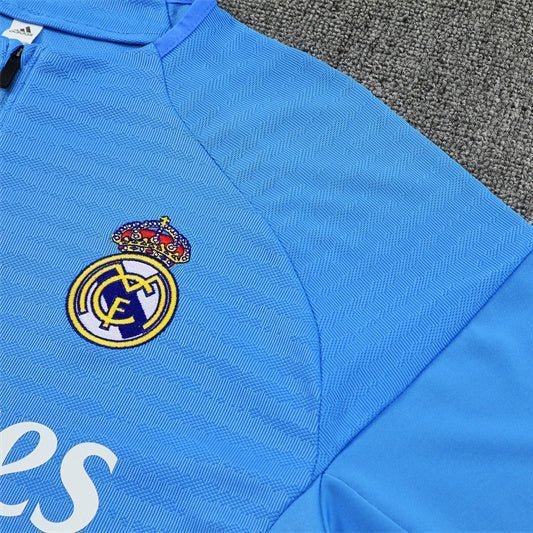 25/26 Real Madrid Training Light Blue Tracksuit from FootballPrestige.com - Premium Football Kits