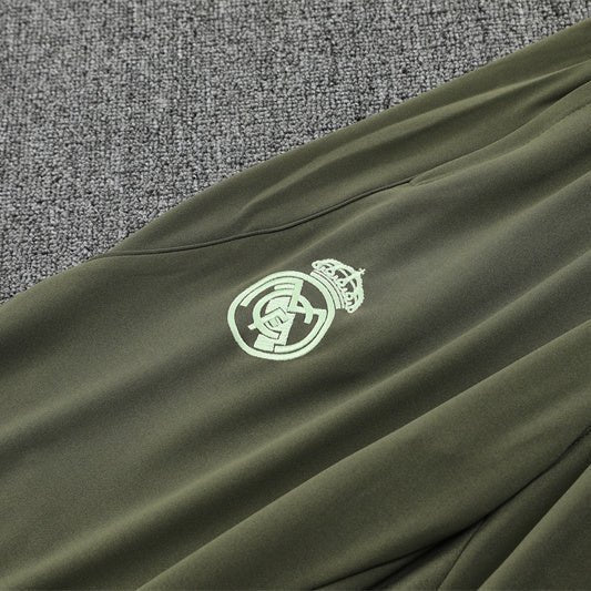 25/26 Real Madrid Training Lime Green Kids Size Tracksuit from FootballPrestige.com - Premium Football Kits