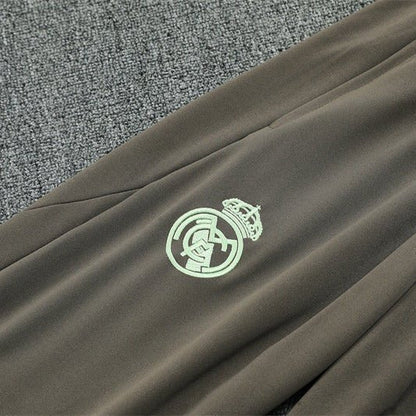 25/26 Real Madrid Training Lime Green Kids Size Tracksuit from FootballPrestige.com - Premium Football Kits