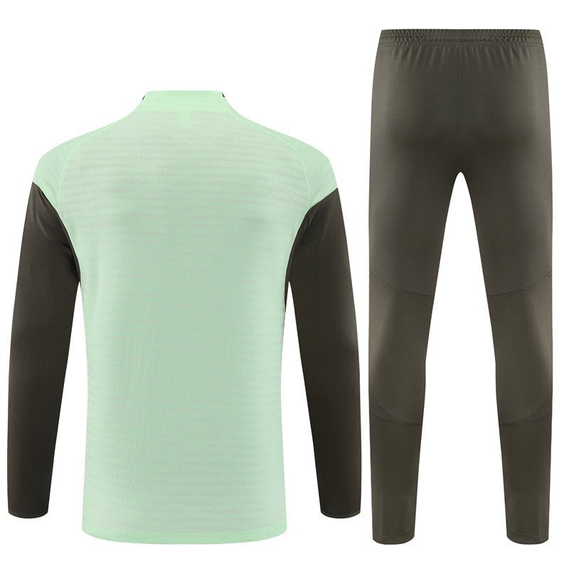 25/26 Real Madrid Training Lime Green Kids Size Tracksuit from FootballPrestige.com - Premium Football Kits