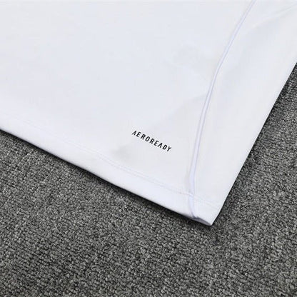 25/26 Real Madrid Training White/Light Blue Kids Size Tracksuit from FootballPrestige.com - Premium Football Kits