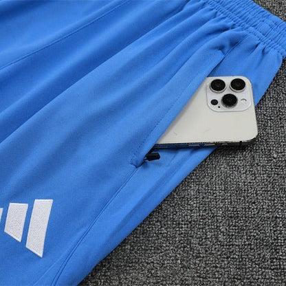25/26 Real Madrid Training White/Light Blue Kids Size Tracksuit from FootballPrestige.com - Premium Football Kits
