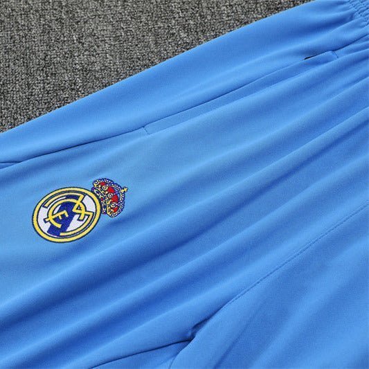 25/26 Real Madrid Training White/Light Blue Tracksuit from FootballPrestige.com - Premium Football Kits