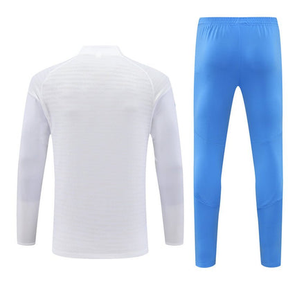 25/26 Real Madrid Training White/Light Blue Tracksuit from FootballPrestige.com - Premium Football Kits
