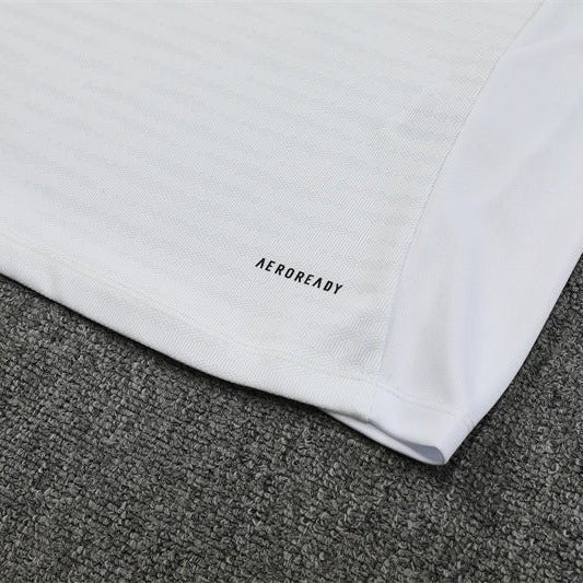 25/26 Real Madrid Training White/Light Blue Tracksuit from FootballPrestige.com - Premium Football Kits