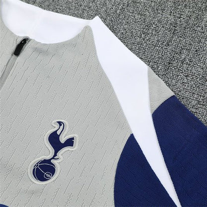 25/26 Tottenham Hotspur Grey Tracksuit from FootballPrestige.com - Premium Football Kits