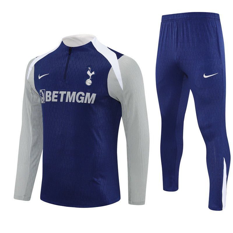 25/26 Tottenham Training Blue Kids Size Tracksuit from FootballPrestige.com - Premium Football Kits