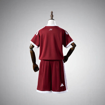 2026 Qatar Home Kids Size Kit from FootballPrestige.com - Premium Football Kits