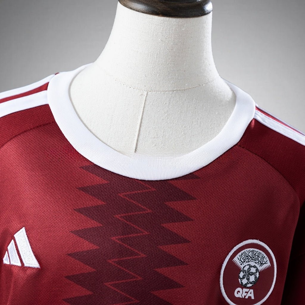 2026 Qatar Home Kids Size Kit from FootballPrestige.com - Premium Football Kits