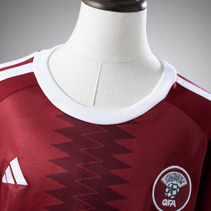 2026 Qatar Home Kids Size Kit from FootballPrestige.com - Premium Football Kits
