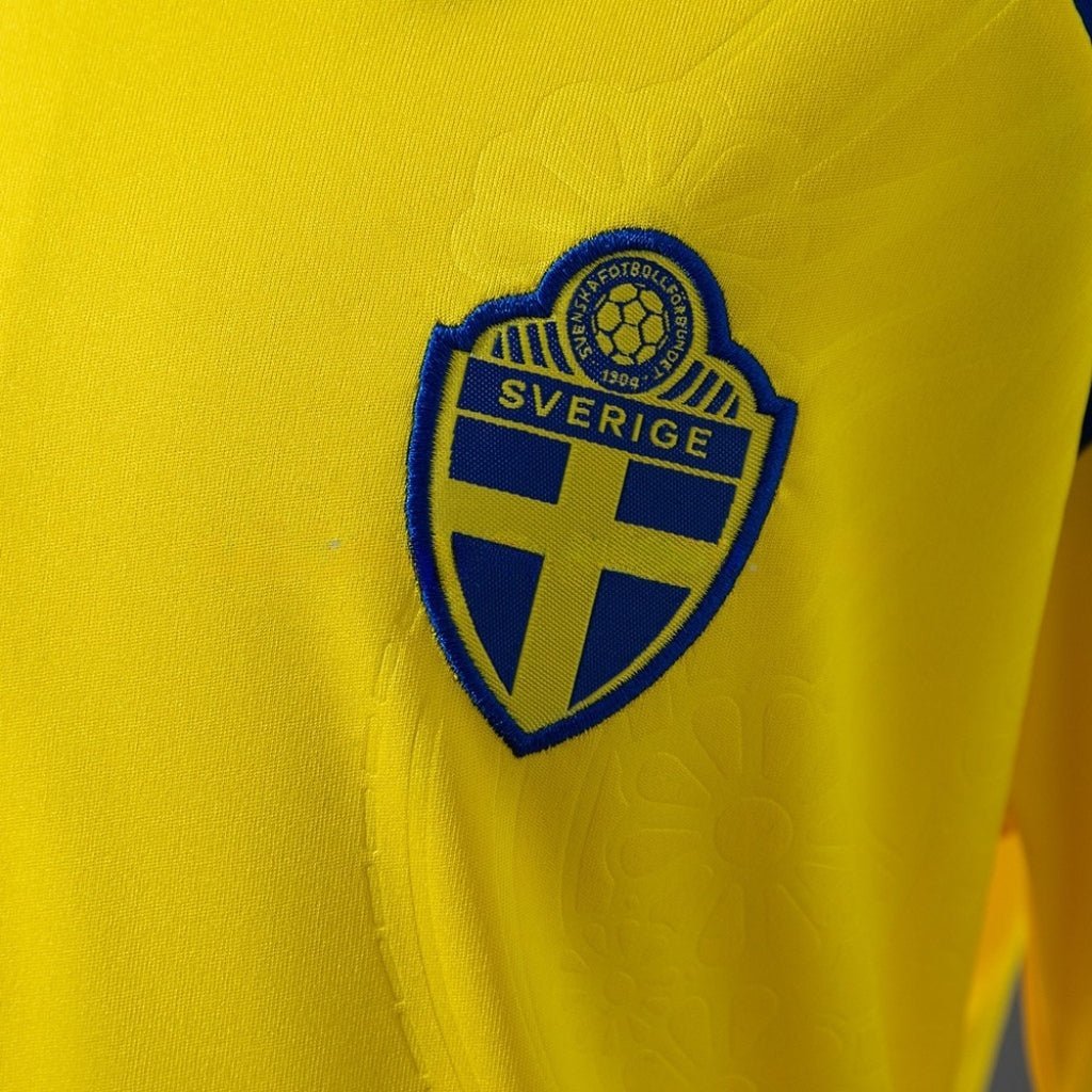 2026 Sweden Home Kids Size Kit from FootballPrestige.club - Premium Football Kits