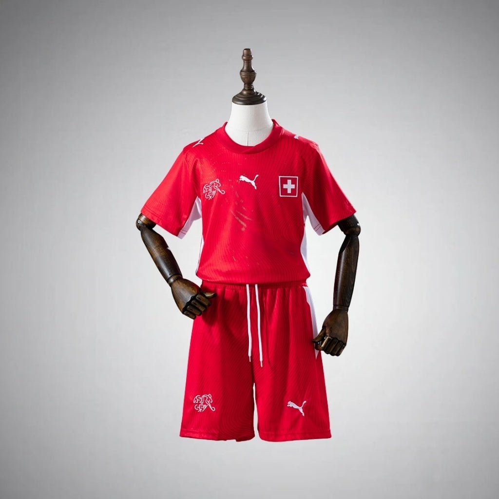 2026 Switzerland Home Kids Size Kit from FootballPrestige.club - Premium Football Kits