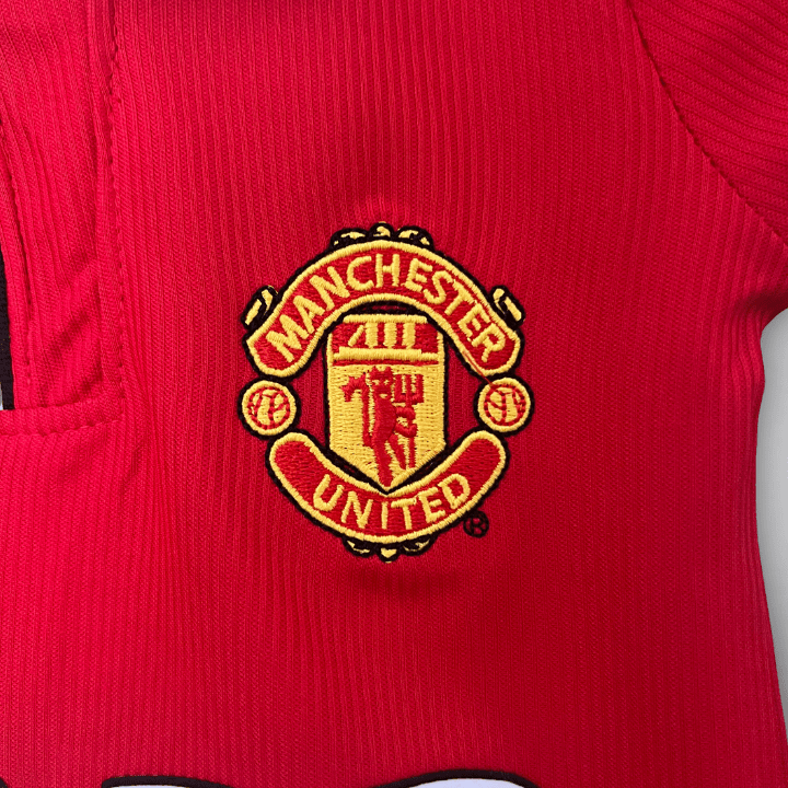 98/99 Manchester United Home Kids Size Kit - Premium Quality Kits at FootballPrestige.store