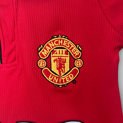 98/99 Manchester United Home Kids Size Kit - Premium Quality Kits at FootballPrestige.store