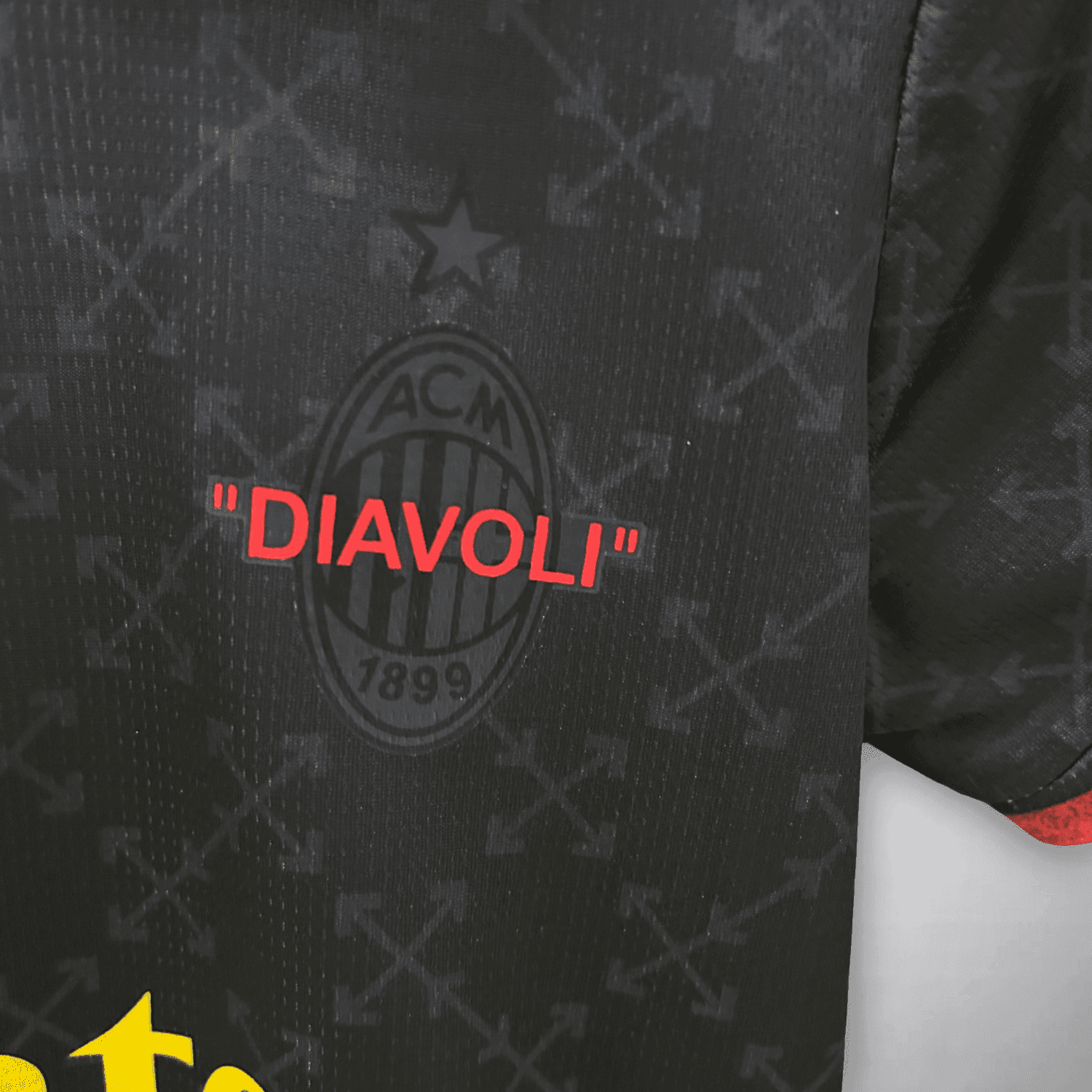 AC Milan x Off-White "Diavoli" Premium Kids Size Kit from FootballPrestige.club - Premium Football Kits