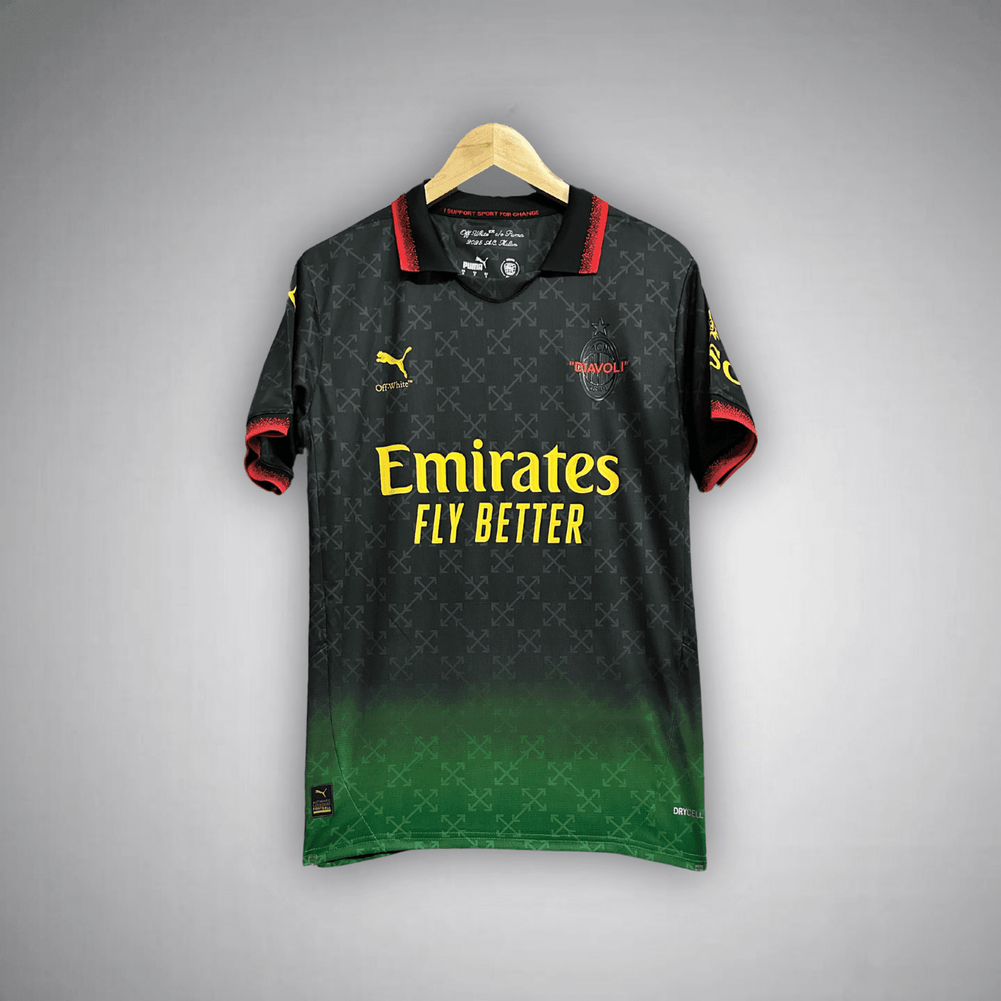 AC Milan x Off - White "Diavoli" Premium Kit from FootballPrestige.com - Premium Football Kits