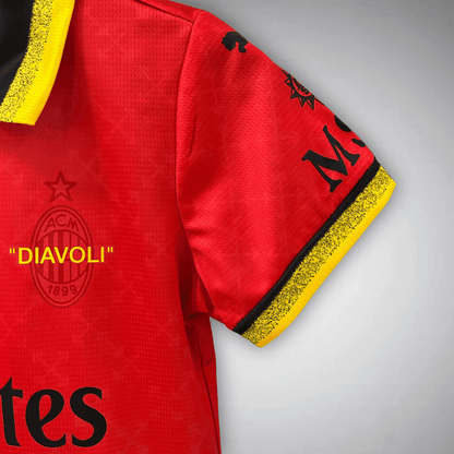 AC Milan x Off - White Premium Kids Size Kit from FootballPrestige.com - Premium Football Kits