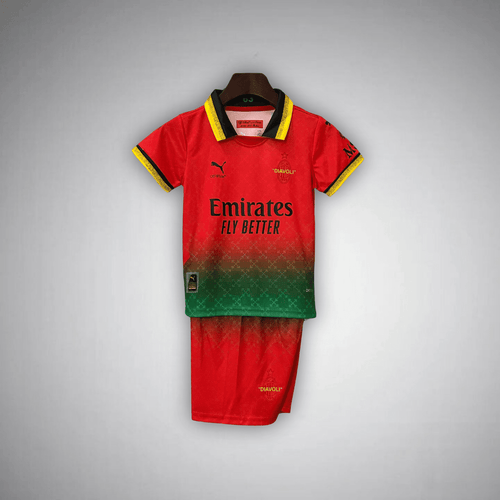 AC Milan x Off - White Premium Kids Size Kit from FootballPrestige.com - Premium Football Kits