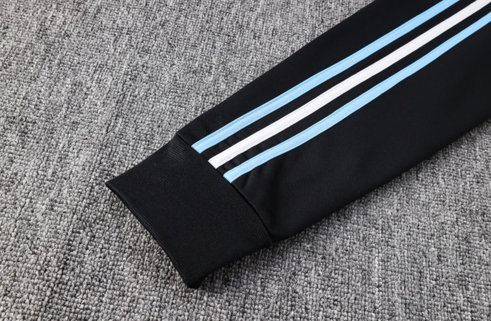 Argentina Black and Blue Premium Tracksuit from FootballPrestige.com - Premium Football Kits
